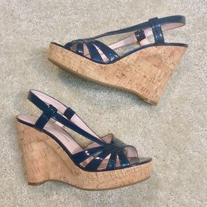 Marc by Marc Jacobs Patent Leather Cork Wedges